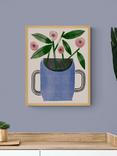 John Lewis Marcello Velho 'House Plant' Framed Print, 52 x 42cm, Blue/Multi
