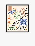 John Lewis Marcello Velho 'Abstract Portait' Framed Print, 52 x 42cm, Multi