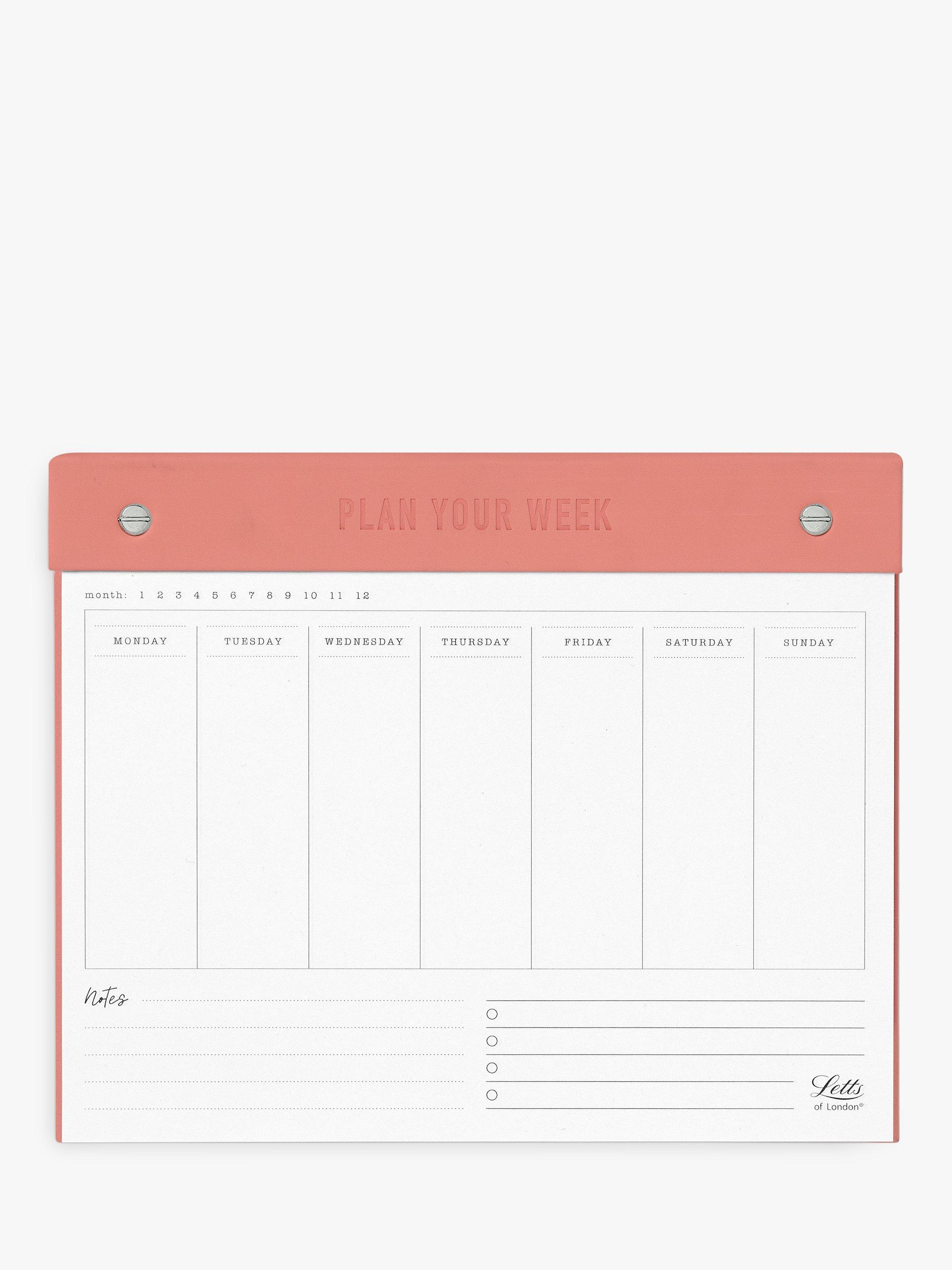 Letts Conscious Living Undated Weekly Planner, Clay