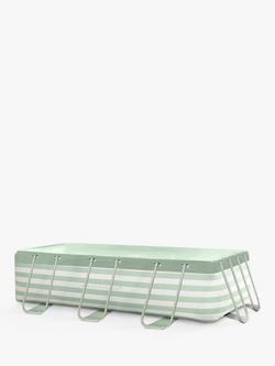 Swim Essentials Luxe 400cm Old Green Stripe Frame Pool, Green