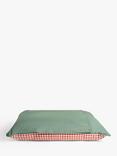 John Lewis Plain/Gingham Pet Bed, Green/Multi