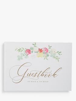 John Lewis Floral Wedding Guestbook, Multi, Multi