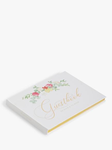 John Lewis Floral Wedding Guestbook, Multi - view 2, Multi