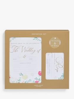 John Lewis Floral Wedding Invitations, Multi, Pack of 10 - view 2, Multi