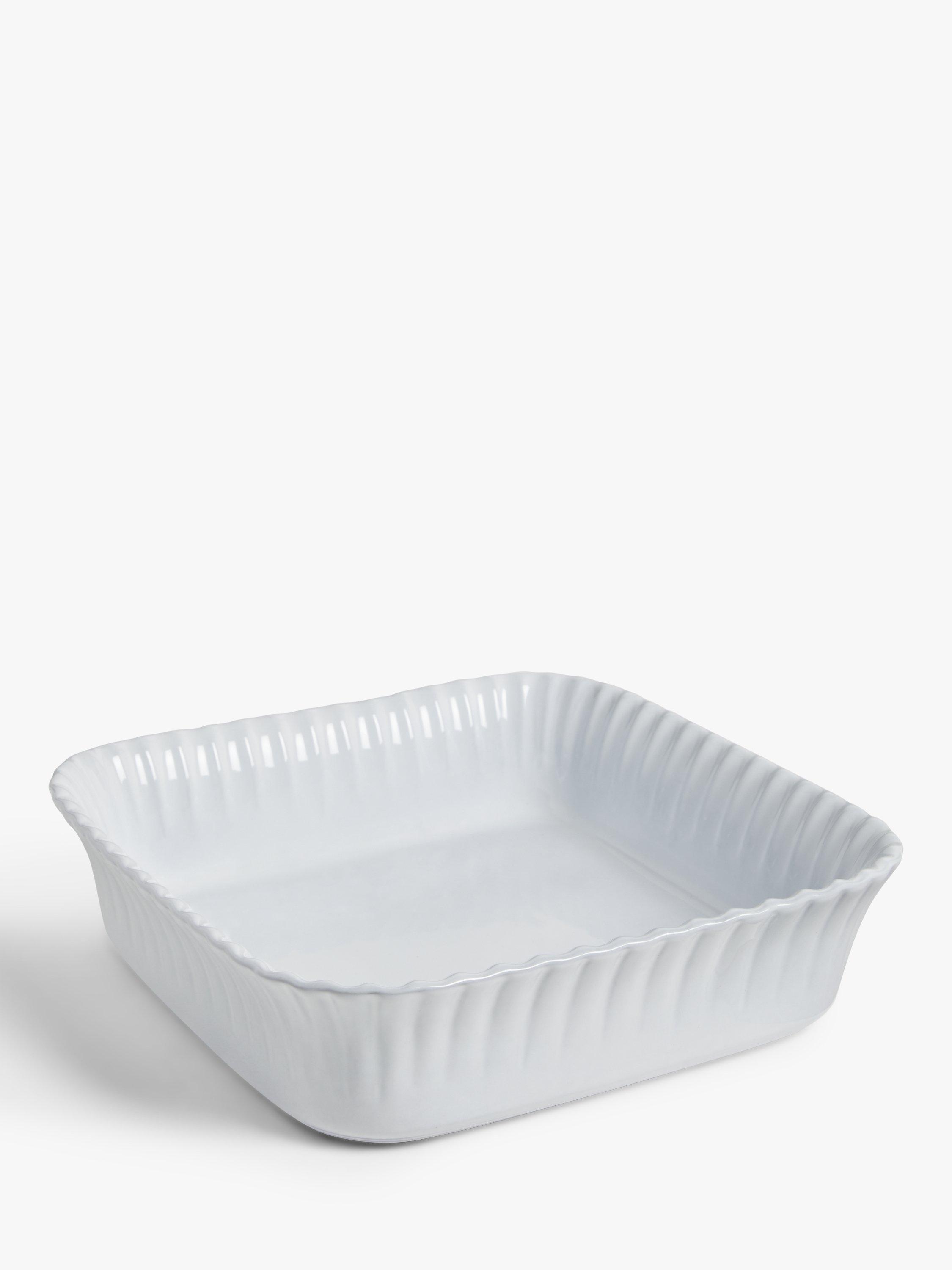 John Lewis Recycled Stoneware Square Oven Dish, White