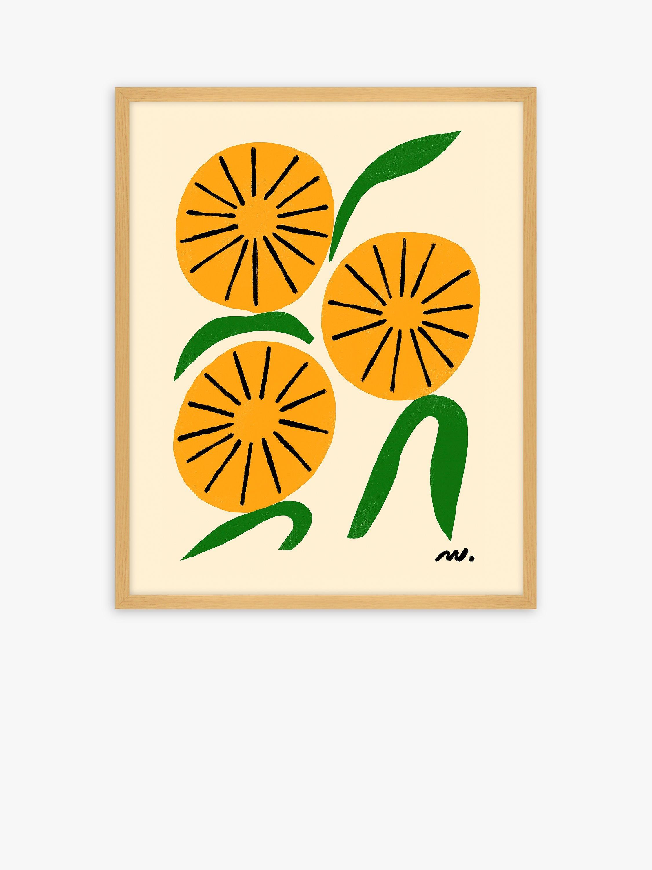 John Lewis Marcello Velho 'Orange Blossom' Framed Print, 52 x 42cm, Orange
