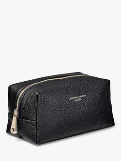 Aspinal of London Medium Pebble Leather Makeup Bag - view 2, Black