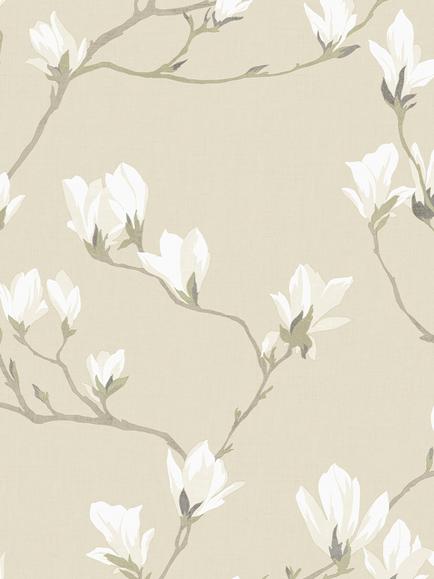 Laura Ashley Magnolia Wallpaper, 113353