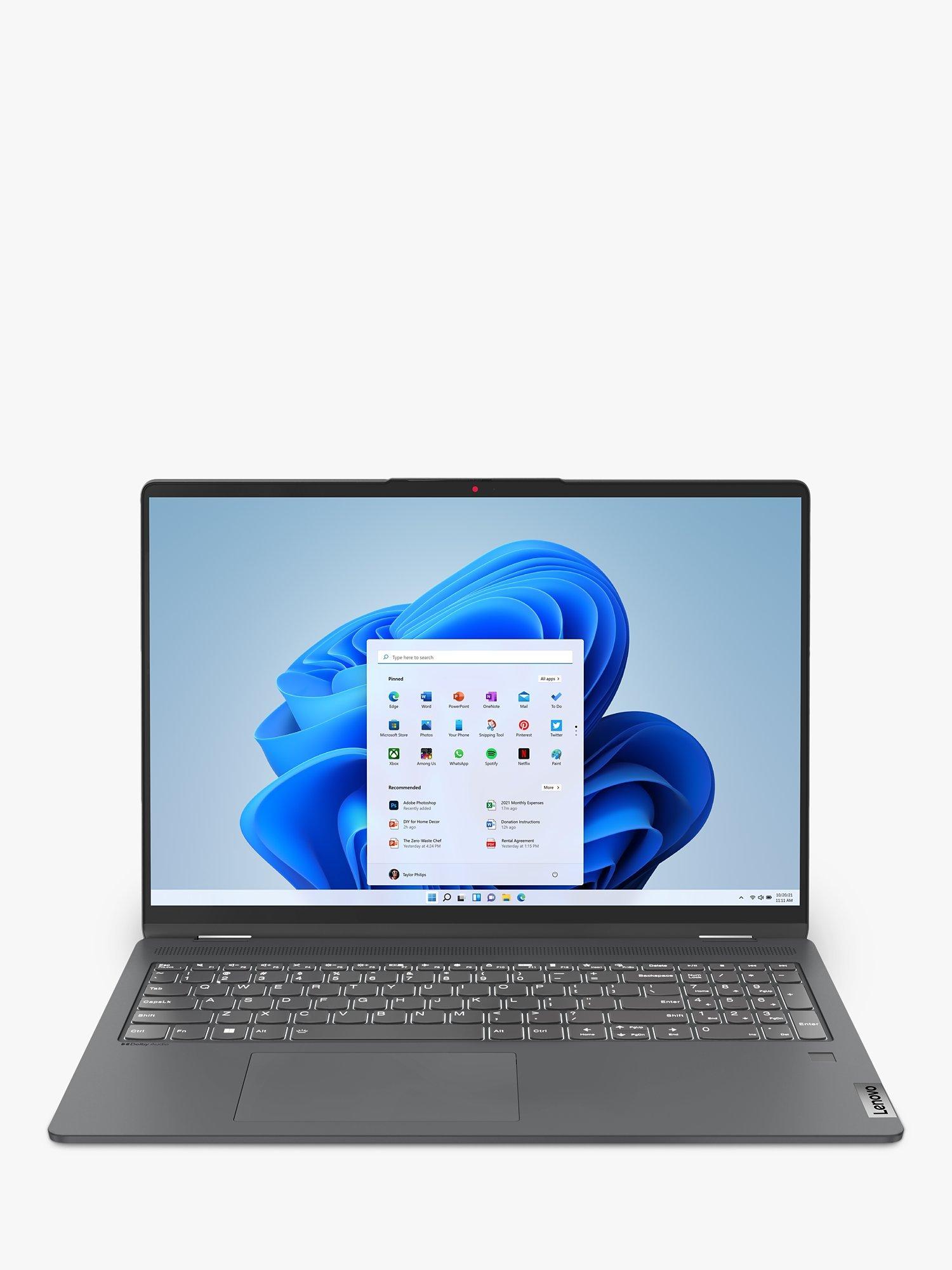Lenovo Flex 5 Laptop, AMD Ryzen 5 Processor, 8GB RAM, 512GB SSD, 16" Full HD Touchscreen, Storm Grey
