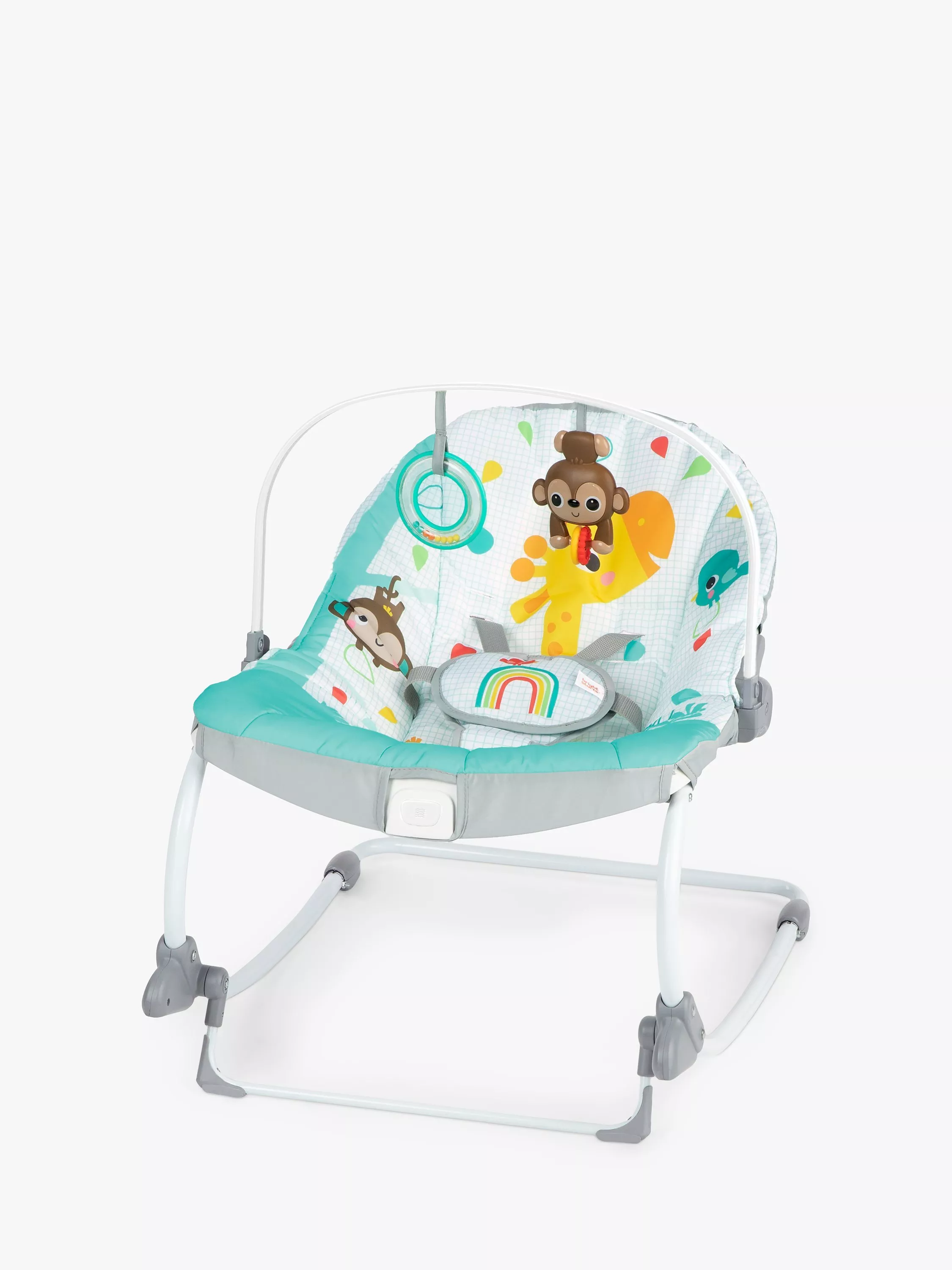 Bright Starts Wild Vibes 2 in 1 Baby Rocker Stationary Seat