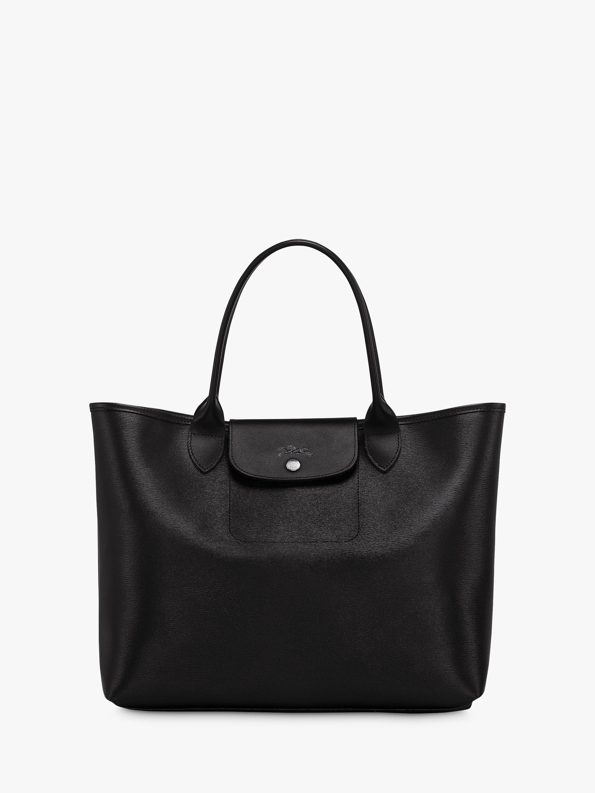 Longchamp Le Pliage City Coated Canvas Top Handle Bag, Black