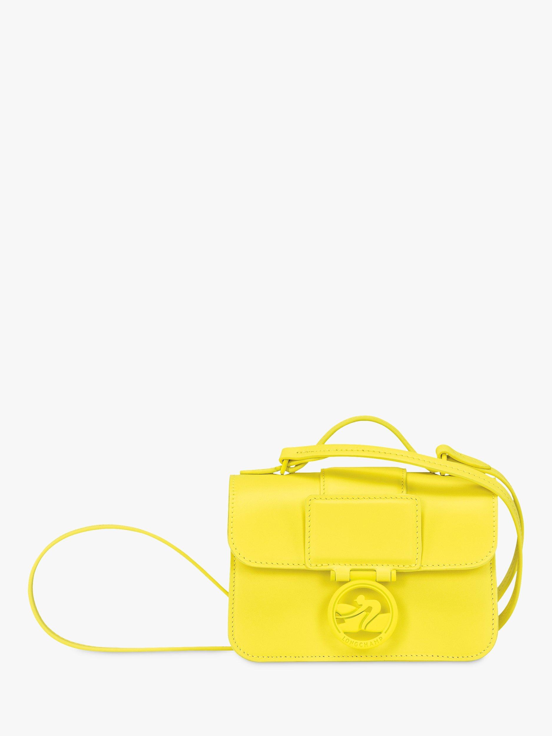 Longchamp Box-Trot Mini Leather Cross Body Bag, Lemon