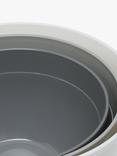 John Lewis Nesting Plastic Mixing Bowls with Lid, Set of 3, Grey