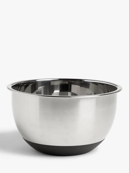John Lewis Stainless Steel Nesting Mixing Bowl, 3L, Silver