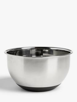 John Lewis Stainless Steel Nesting Mixing Bowl, 4L, Silver