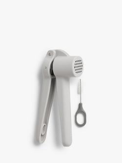 John Lewis Garlic Crusher & Cleaner, Grey - view 2, Grey