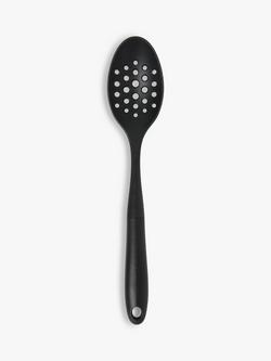 John Lewis Nylon Slotted Spoon, Black
