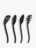 John Lewis Nylon Kitchen Utensils, Set of 4, Black