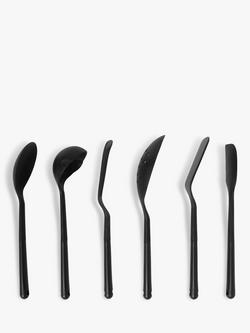 John Lewis Silicone Kitchen Utensils, Set of 6, Black - view 2, Black