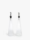 John Lewis Glass Oil & Vinegar Drizzler Set, Clear