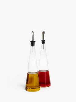 John Lewis Glass Oil & Vinegar Drizzler Set, Clear - view 2, Clear