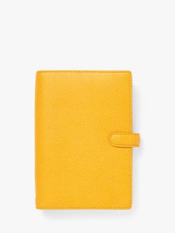 Filofax Personal Finsbury Leather Personal Organiser, Mustard, Mustard