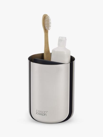 Joseph Joseph Easy Store Toothbrush Caddy, Stainless Steel - view 2, Stainless Steel