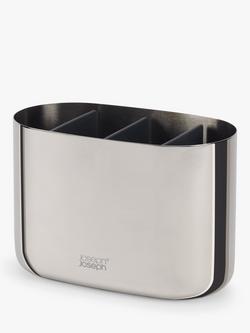 Joseph Joseph Easy Store Large Toothbrush Caddy, Stainless Steel, Stainless Steel