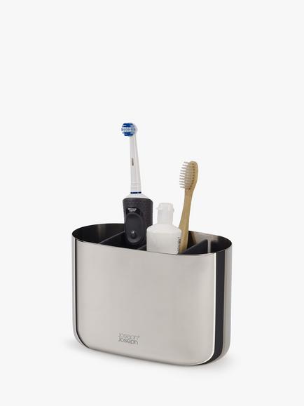 Joseph Joseph Easy Store Large Toothbrush Caddy, Stainless Steel - view 2, Stainless Steel