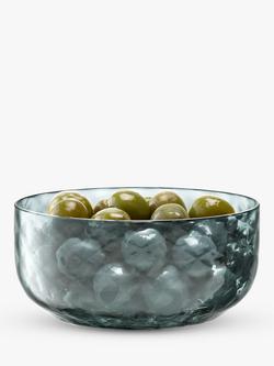 LSA International Dapple Low Glass Bowl, 12cm - view 2, Blue