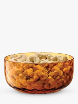 LSA International Dapple Low Glass Bowl, 12cm - view 2, Amber