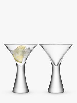 LSA International Moya Cocktail Glass, Set of 2, 300ml, Clear, Clear
