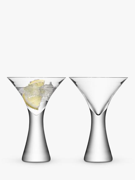LSA International Moya Cocktail Glass, Set of 2, 300ml, Clear, Clear