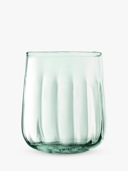 LSA International Mia Glass Tumblers, Set of 4, 410ml, Green - view 2, Green