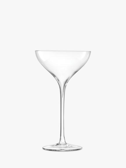 LSA International Savoy Glass Champagne Saucers, 250ml, Set of 2, Clear - view 2, Clear