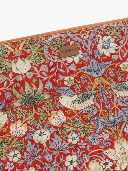Morris & Co. Strawberry Thief Pet Blanket, Red - view 2, Red