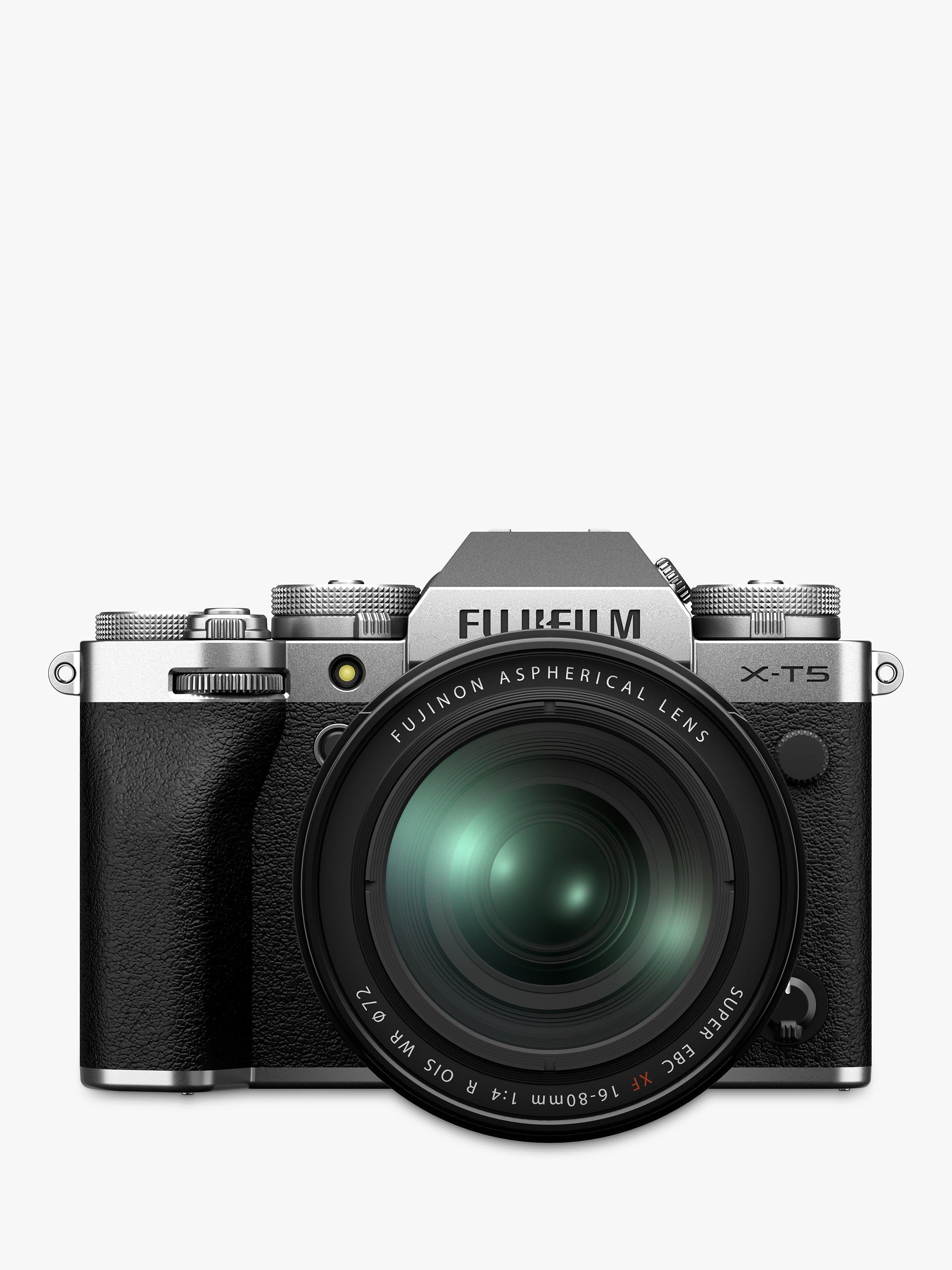 Fujifilm X-T5 Compact System Camera with XF 16-80mm IS Lens, 6K/4K Ultra HD, 40.2MP, Wi-Fi, Bluetooth, OLED EVF, 3” Vari-angle LCD Touch Screen, Silver