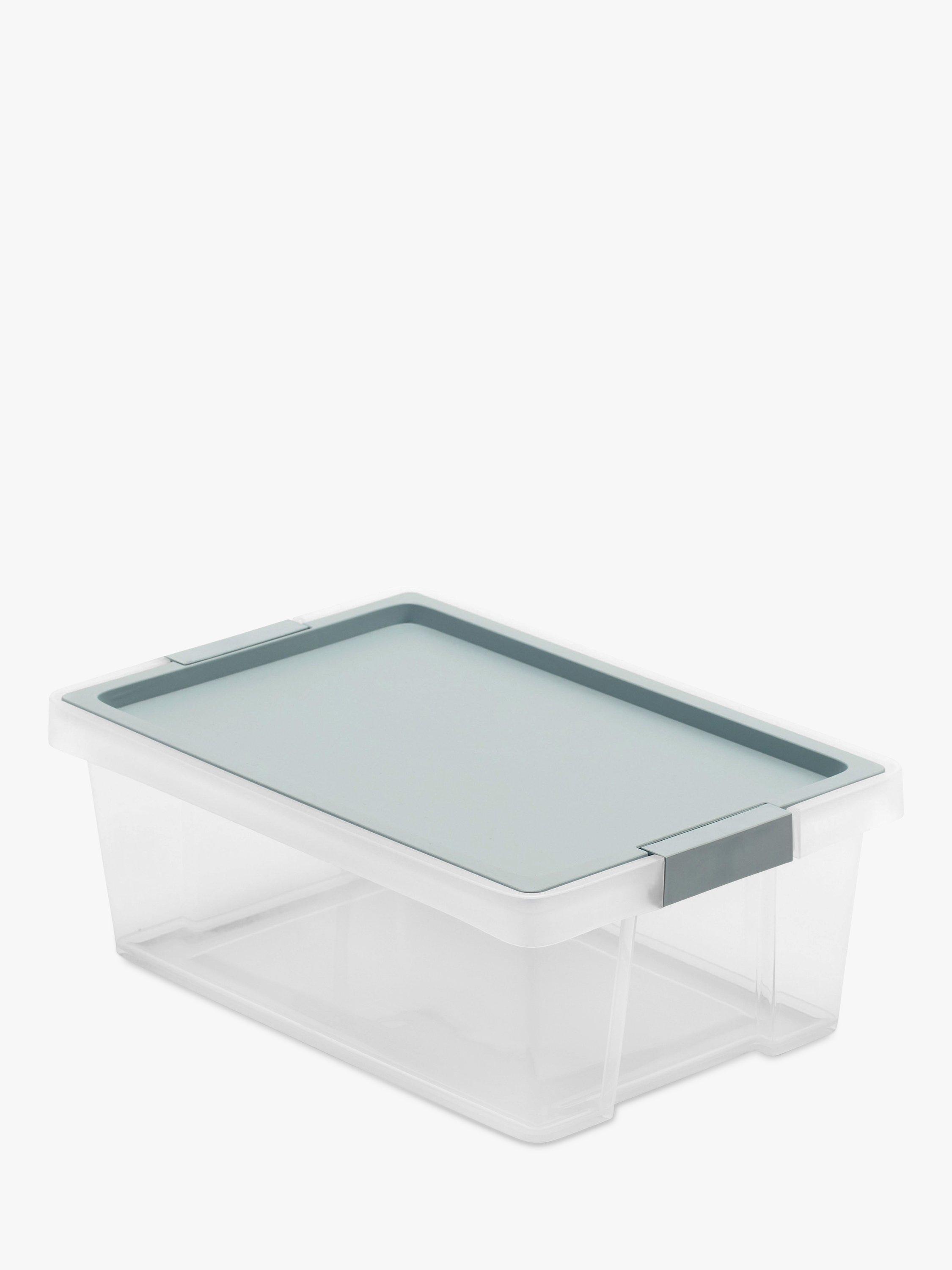 TATAY Hinge Lid Storage Box, Light Blue, 7L
