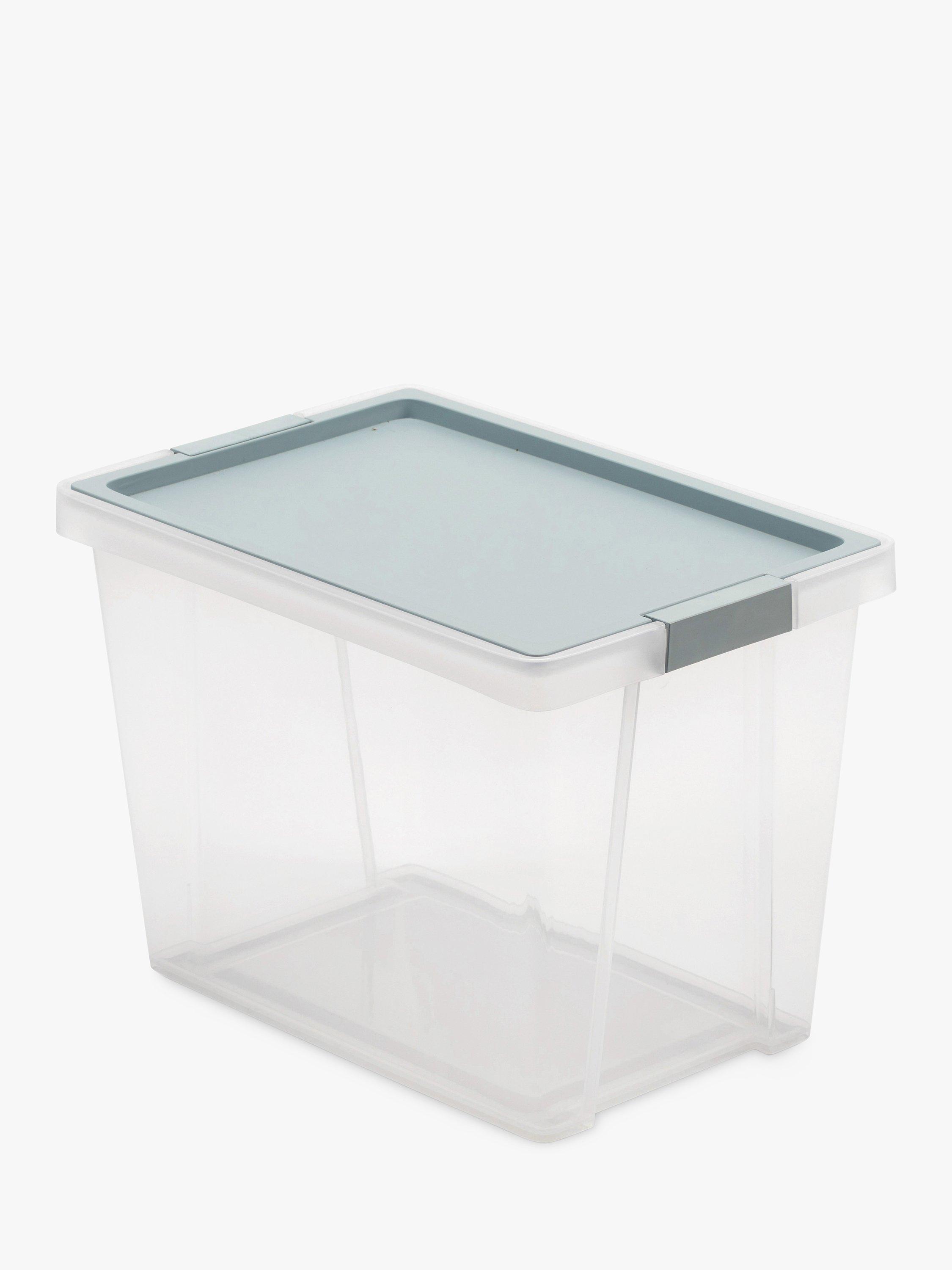 TATAY Hinge Lid Storage Box, Light Blue, 15L