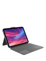 Logitech Combo Touch Full-Size Backlit Keyboard Cover for iPad (10th Gen & A16), Oxford Grey