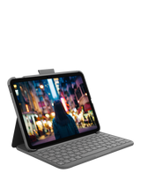 Logitech Slim Folio Keyboard Case for iPad (10th Gen & A16), Oxford Grey