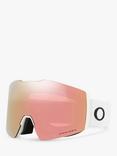 Oakley OO7099 Men's Fall Line Prizm Snow Goggles, Matte White/Rose Gold