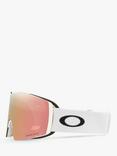 Oakley OO7099 Men's Fall Line Prizm Snow Goggles, Matte White/Rose Gold