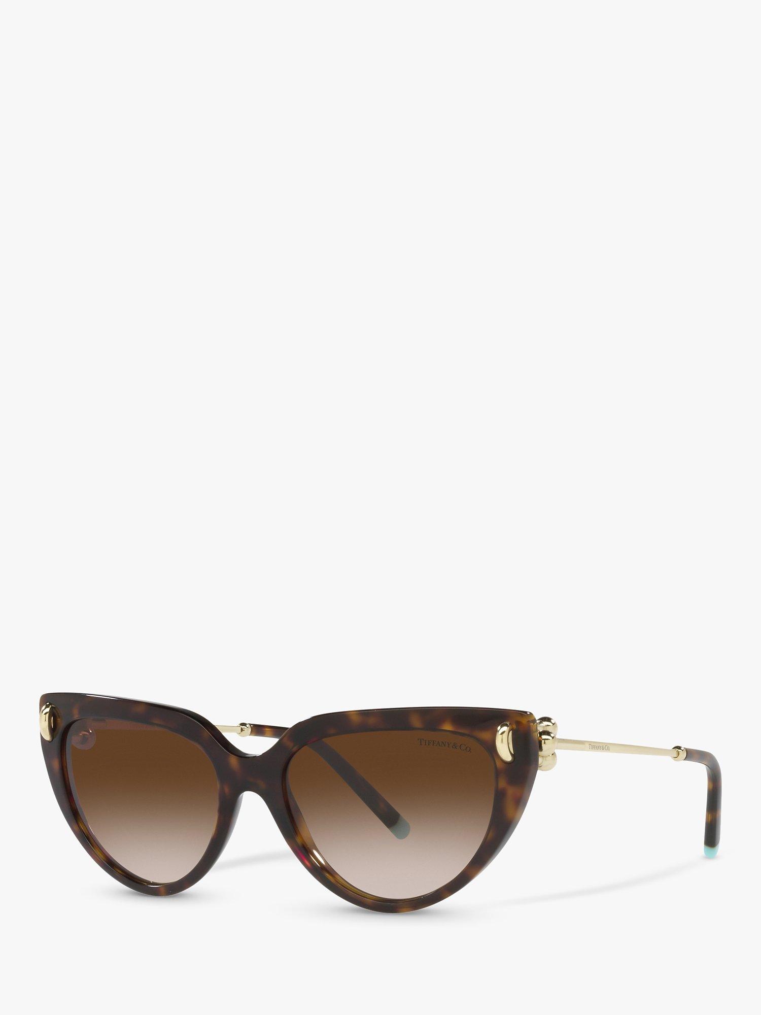 Product image 1 of 11, which shows Tiffany & Co TF4195 Women's Cat's Eye Sungalsses, Havana