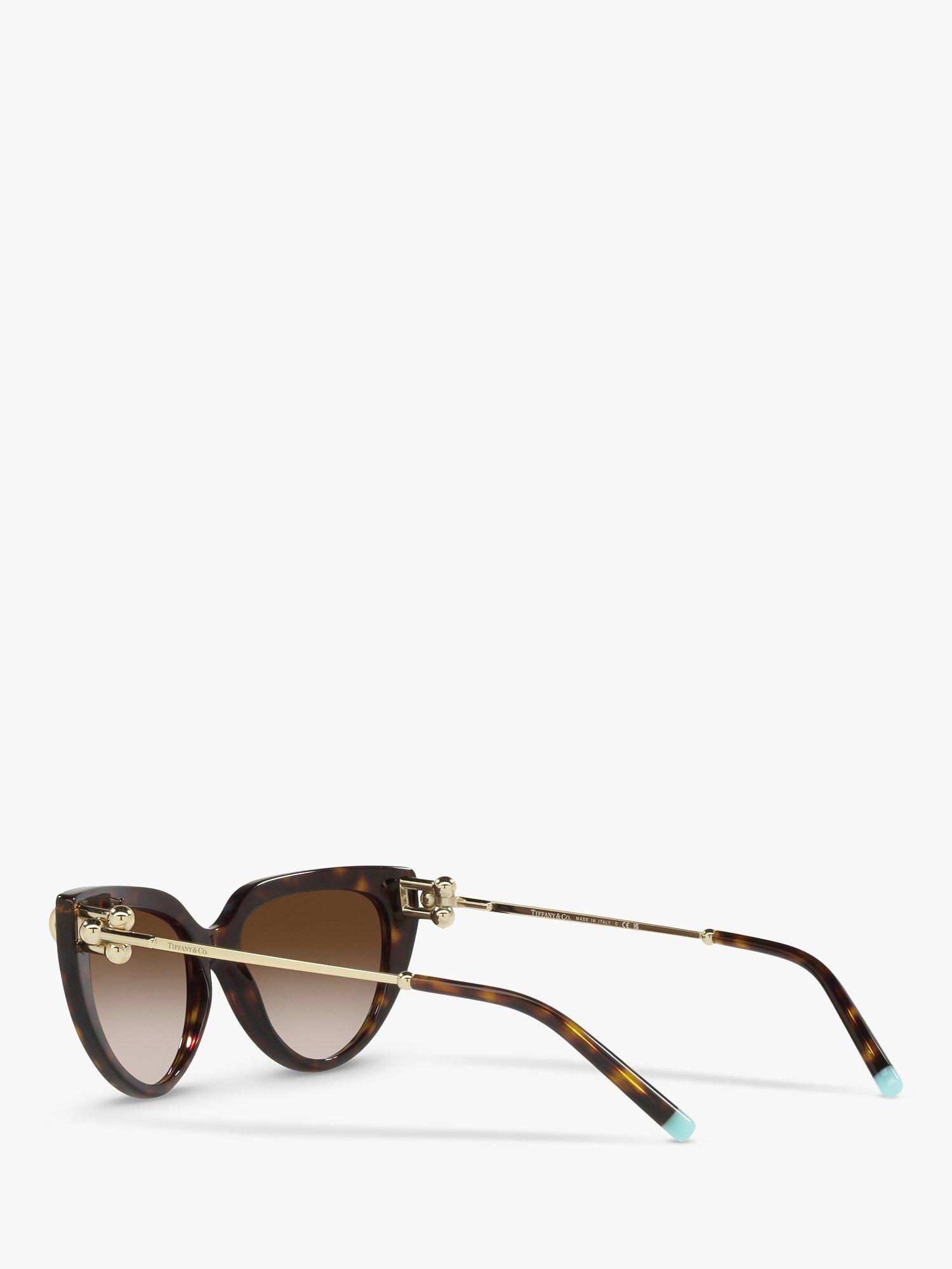 Product image 5 of 11, which shows Tiffany & Co TF4195 Women's Cat's Eye Sungalsses, Havana