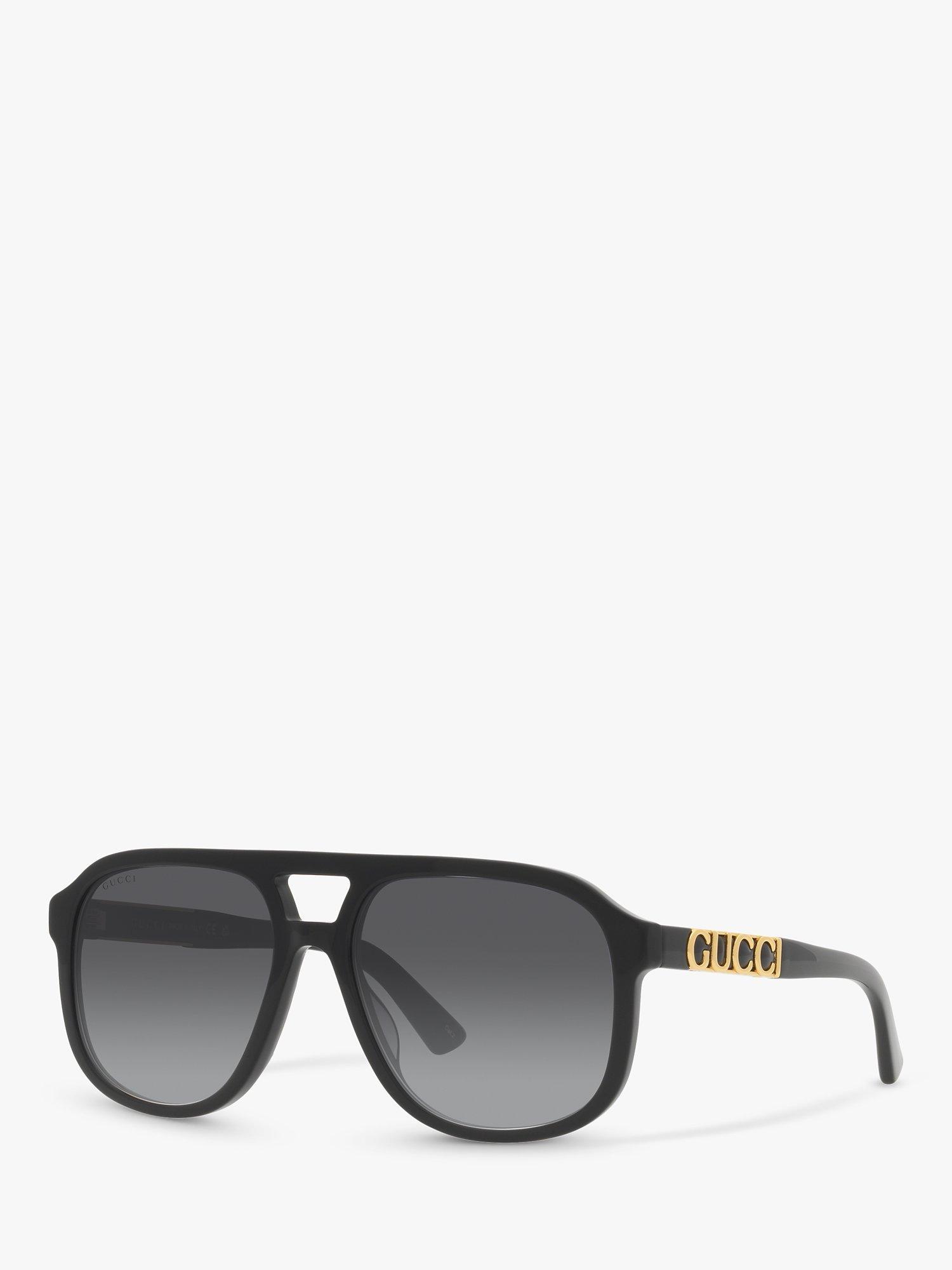 Product image 1 of 11, which shows Gucci GG1188S Men's Aviator Sunglasses, Black