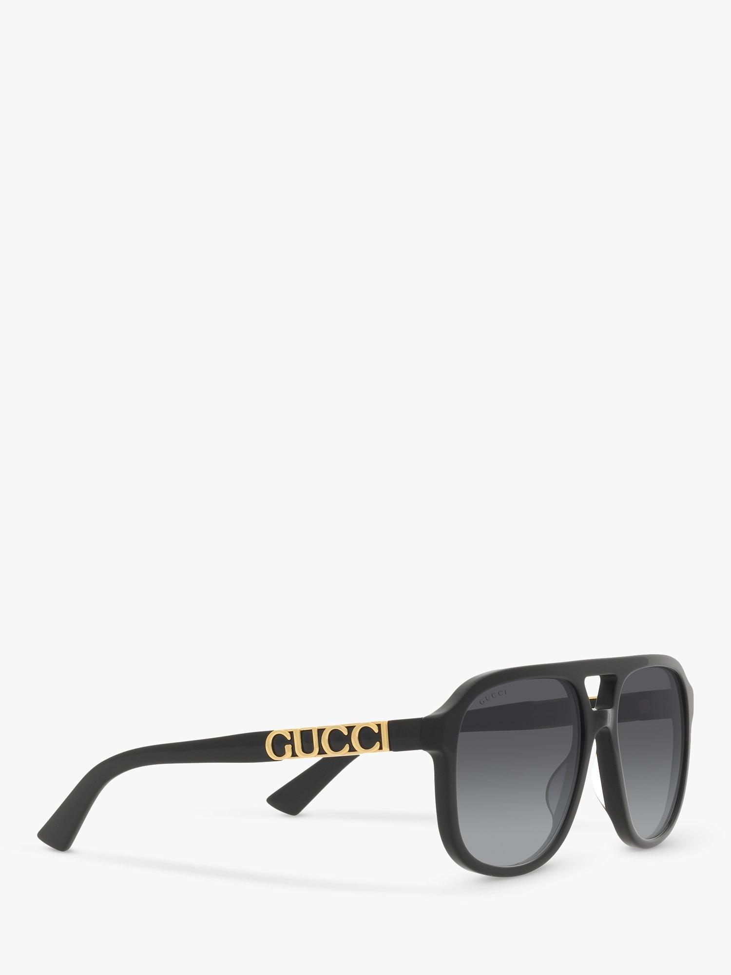 Product image 11 of 11, which shows Gucci GG1188S Men's Aviator Sunglasses, Black