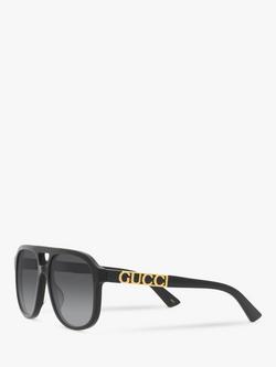 Gucci GG1188S Men's Aviator Sunglasses, Black - view 2, Black