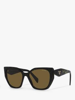 Prada PR19ZS Women's Pillow Sunglasses, Black, Black