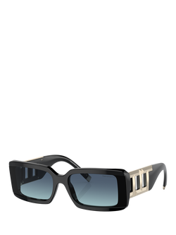 Tiffany & Co TF4197800 Rectangular Gradient Sunglasses, Black/Blue, Black/Blue